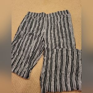 Black and White Striped Pants
